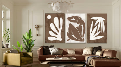 Set of 3 Henri Matisse Minimal Canvas