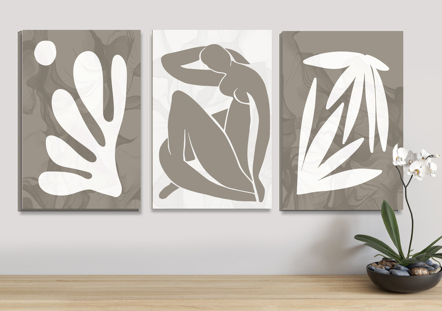 Set of 3 Henri Matisse Minimal Canvas