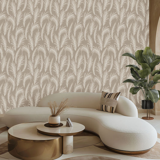 Earthy Tone Feathers Wallpaper