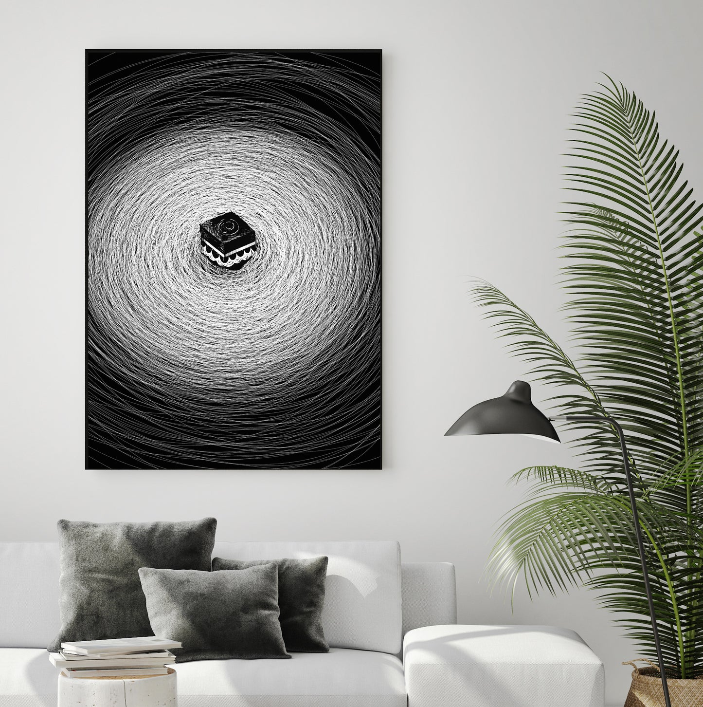 The Sacred Holy Circle, Modern Abstract Kaaba Wall Art