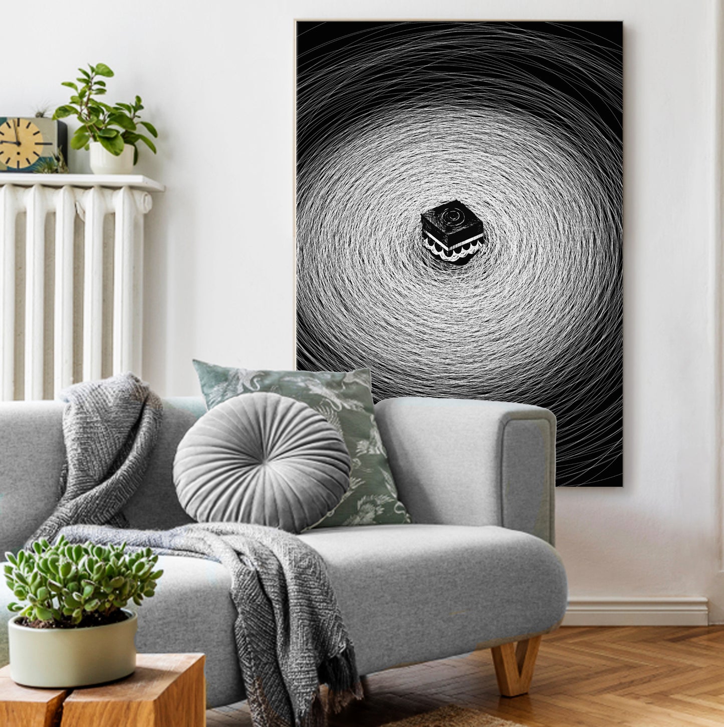 The Sacred Holy Circle, Modern Abstract Kaaba Wall Art