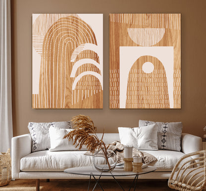 Modern wall art Neutral Wood Pattern Minimalist Wall Art Home Decor