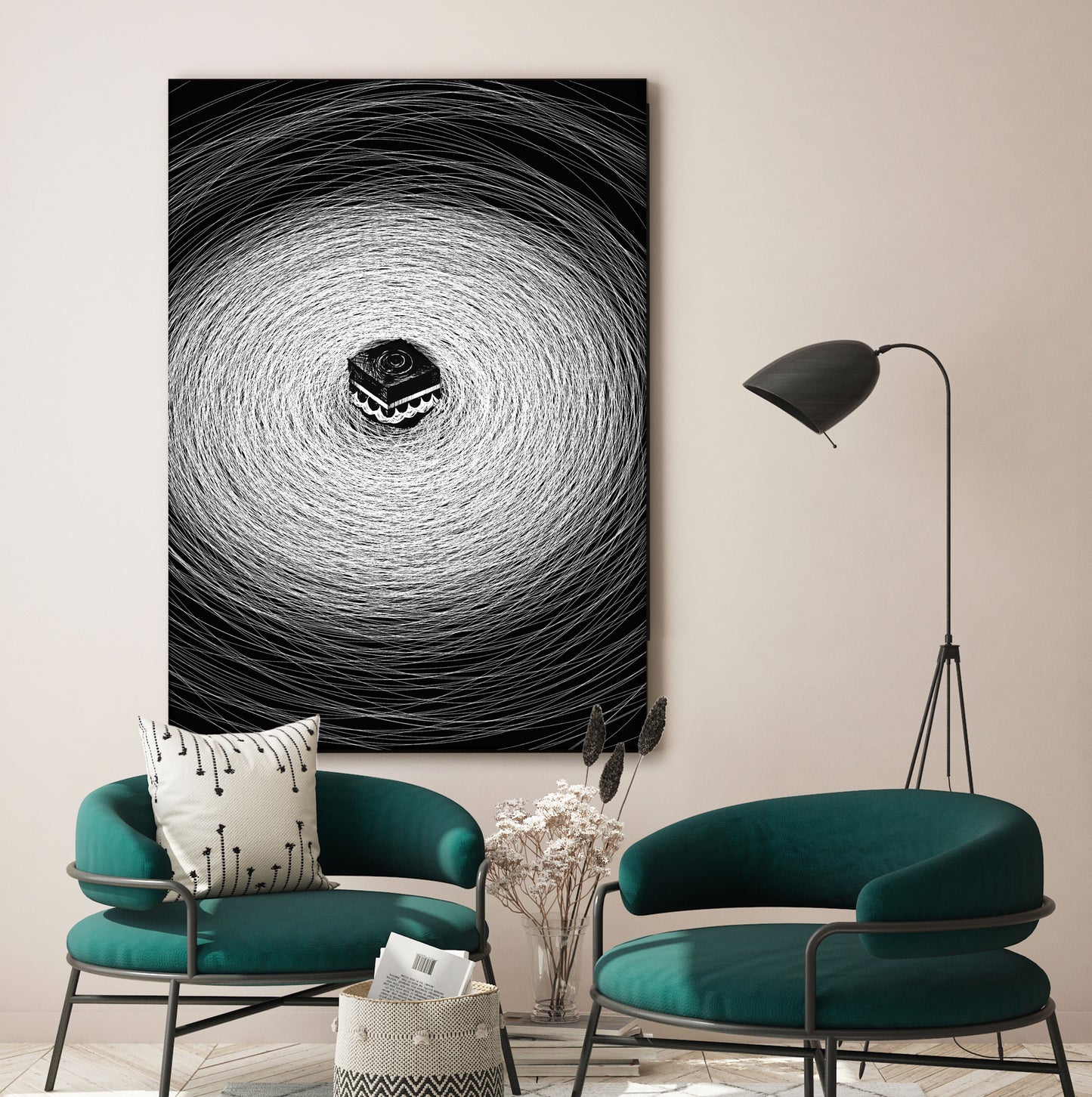 The Sacred Holy Circle, Modern Abstract Kaaba Wall Art