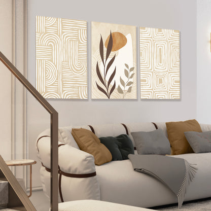 Minimalist Abstract Wall Art Set of 3 Canvas