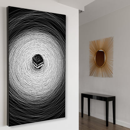 The Sacred Holy Circle, Modern Abstract Kaaba Wall Art