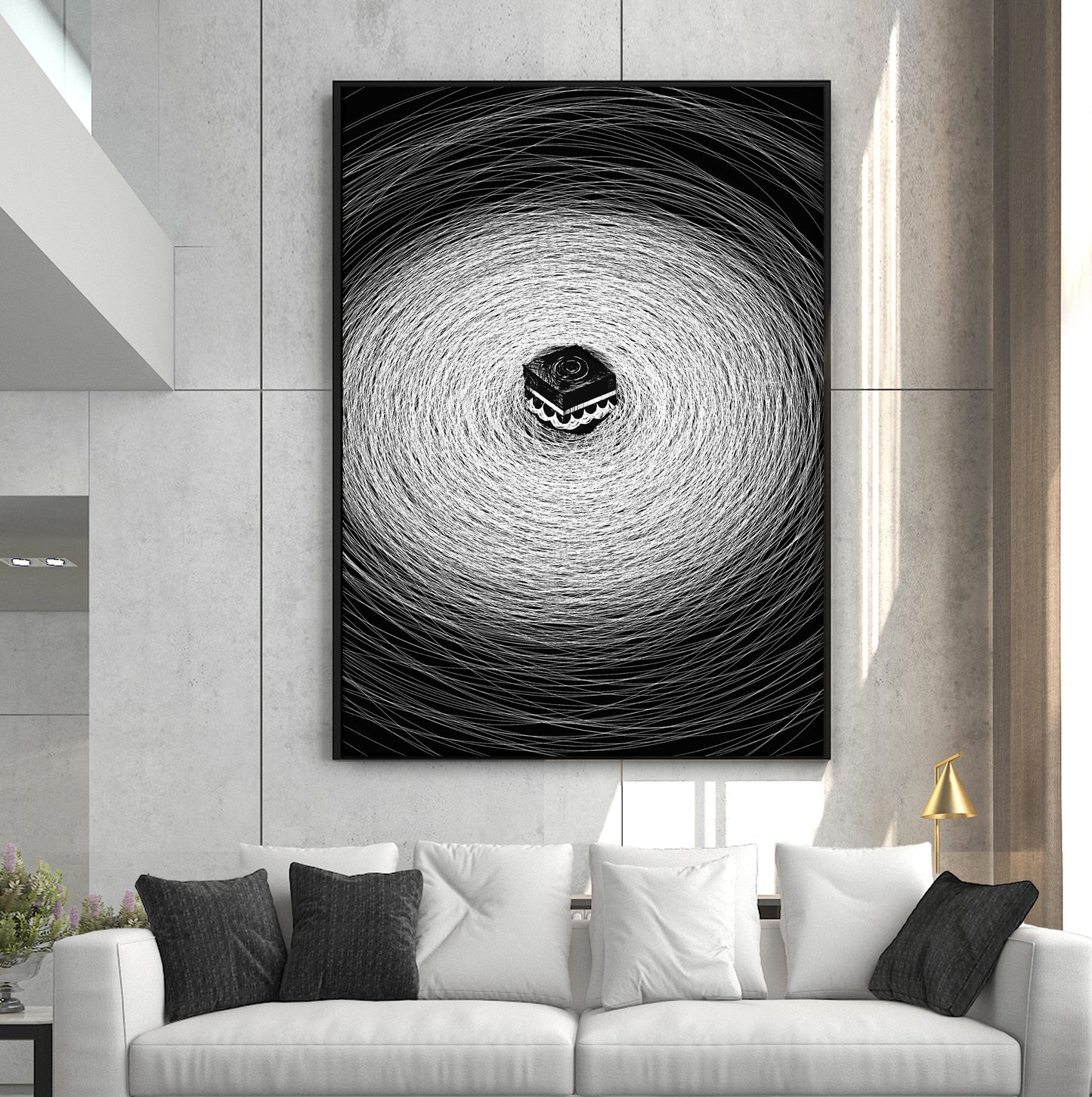 The Sacred Holy Circle, Modern Abstract Kaaba Wall Art