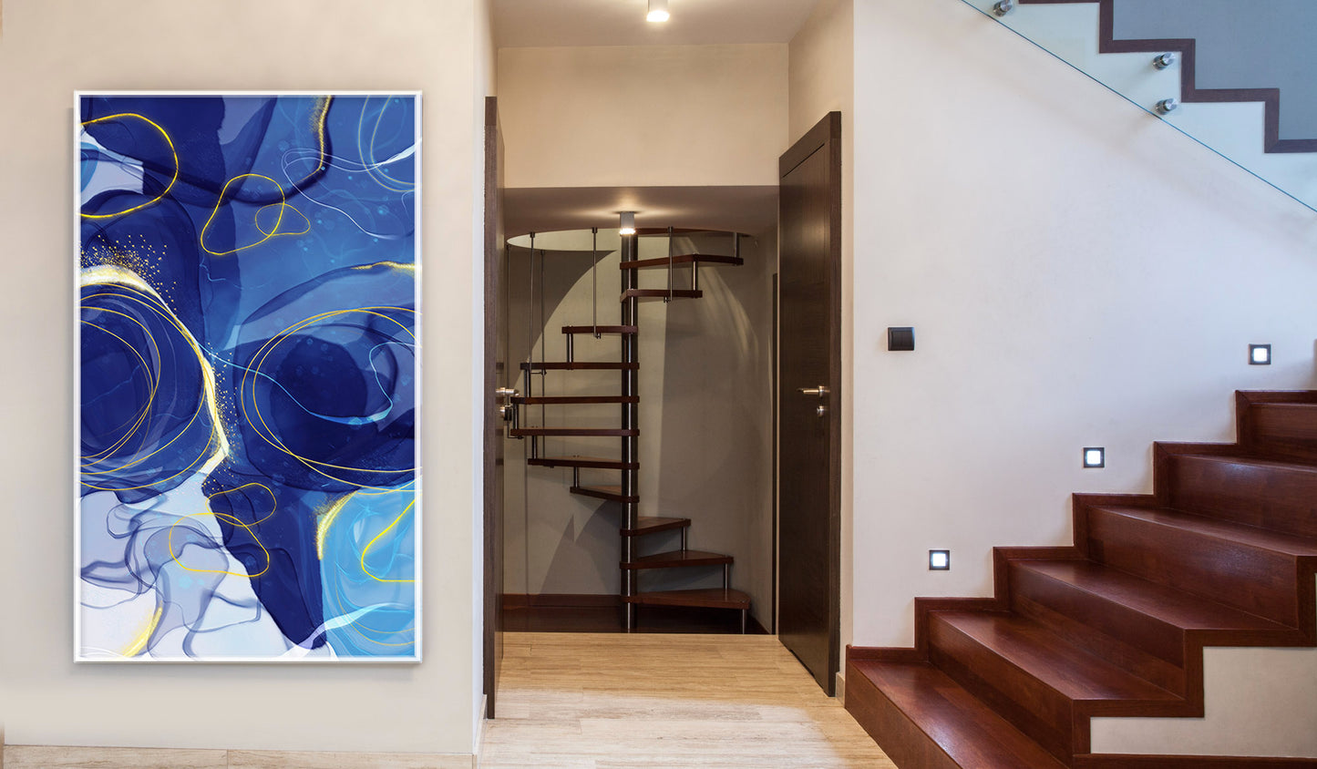 Blue Circles-Modern Abstract Wall Art