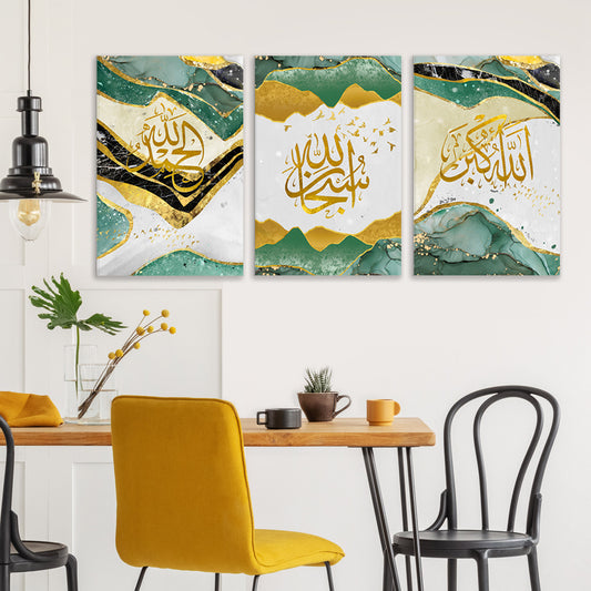 3 Panels, Modern Arabic Canvas