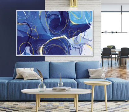 Blue Circles-Modern Abstract Wall Art