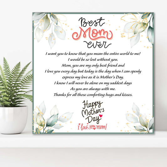 Best Mom Ever-Wall Hanging- Mothers gift