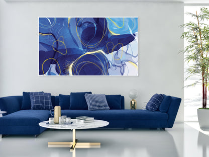 Blue Circles-Modern Abstract Wall Art