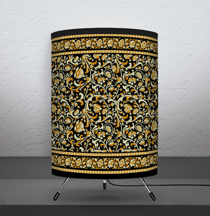 Intricate Floral Art Print Tripod Lamp Shade